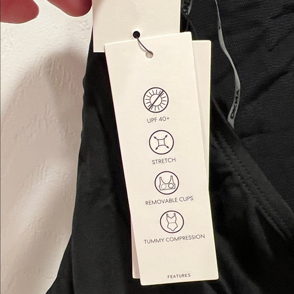 DKNY Black Halter One-Piece Swimsuit. NWT. Large - Picture 7 of 11